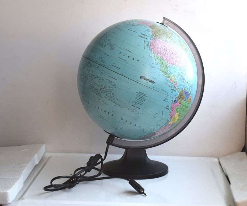 161)【レア】ビンテージ 大型地球儀ランプ スタンドライト