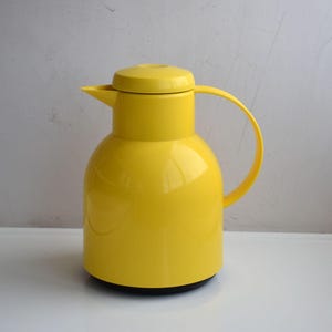 Vintage 900 ml EMSA Deutschland Gelbe Thermoskanne Isolierflasche Kaffee Thermogetränke Tischkaraffe Krug Deutschland Europäische Keramik