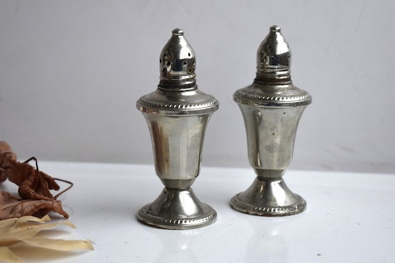 Vintage Metal Glass Set Salt Pepper Shakers West German Mid - Etsy UK