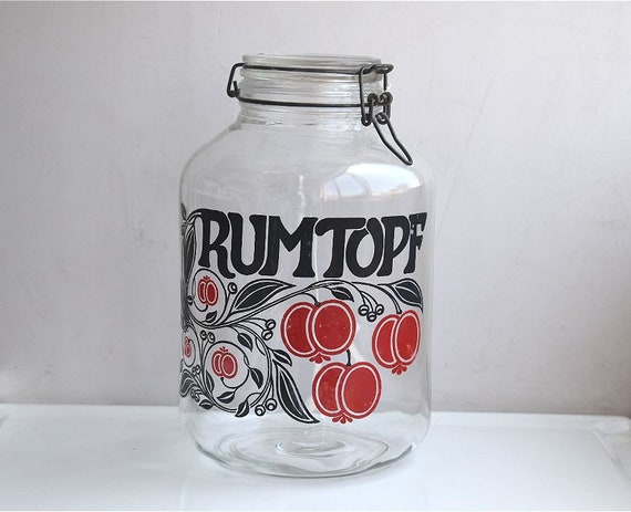 5 L Vintage 11 Tall Clear Glass Pickle Jar Rumtopf Storage