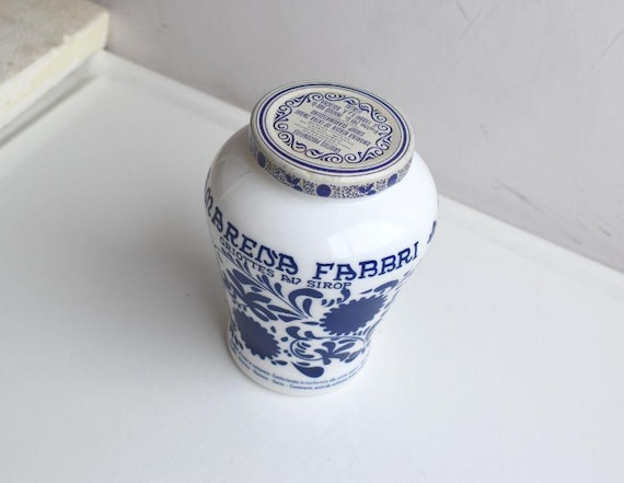 FABBRI AMARENA 陶器製 保存容器 ボローニャ Vintage Amarena Fabbri Italiano Jar Decorativo Enlatamento Vidro