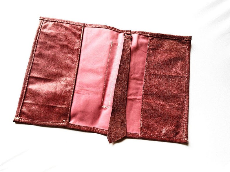 Decoupage Book Cover A5 Art Diary Genuine Leather Vintage Etsy