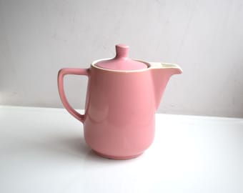 Vintage 650 ml Melitta Friesland Pink Porcelain Teapot Tea Coffee Pot Ceramic MCM Mid Century Modern Kitchen Pottery Germany Kitchenware