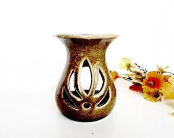 Essential Oil Diffuser Ceramic Burner Hot Brown Green Porcelain Room Fragrance Lotus Lily Feng Shui Aromatherapy Candle Warmer Home Decor