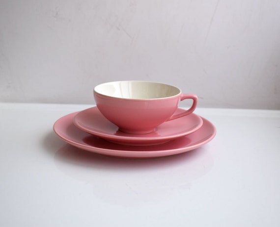 Buy Vintage Melitta Friesland Pastel Pink White Porcelain Tea Trio 