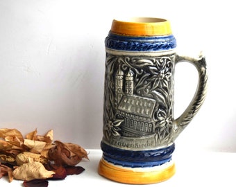 手描きのセラミック ビール ジョッキ ジャー 花瓶 スイス ランゲン