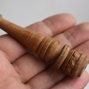 Vintage Wooden Cigarette Holder Hand Carved Engraved Relief  Gift for Smokers Tobacciana Collectible MCM Mid Century Modern