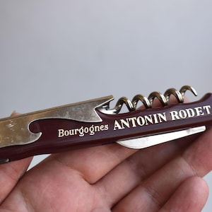 Vintage Bourgognes Antonin Rodet France Bottle Wine Opener Corkscrew Bar Mens Gift Home Decor Barware