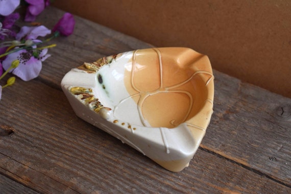 Aschenbecher Porzellan Weiß Orange Blume Handbemalt Home Decor Tobacciana Zigarre Kunst Dekoration Schmuck Ring Schale Familie Geschenk