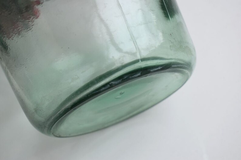 Vintage 3L Demijohn Clear Green Glass Bottle Vase Jug Jar Wine Rustic