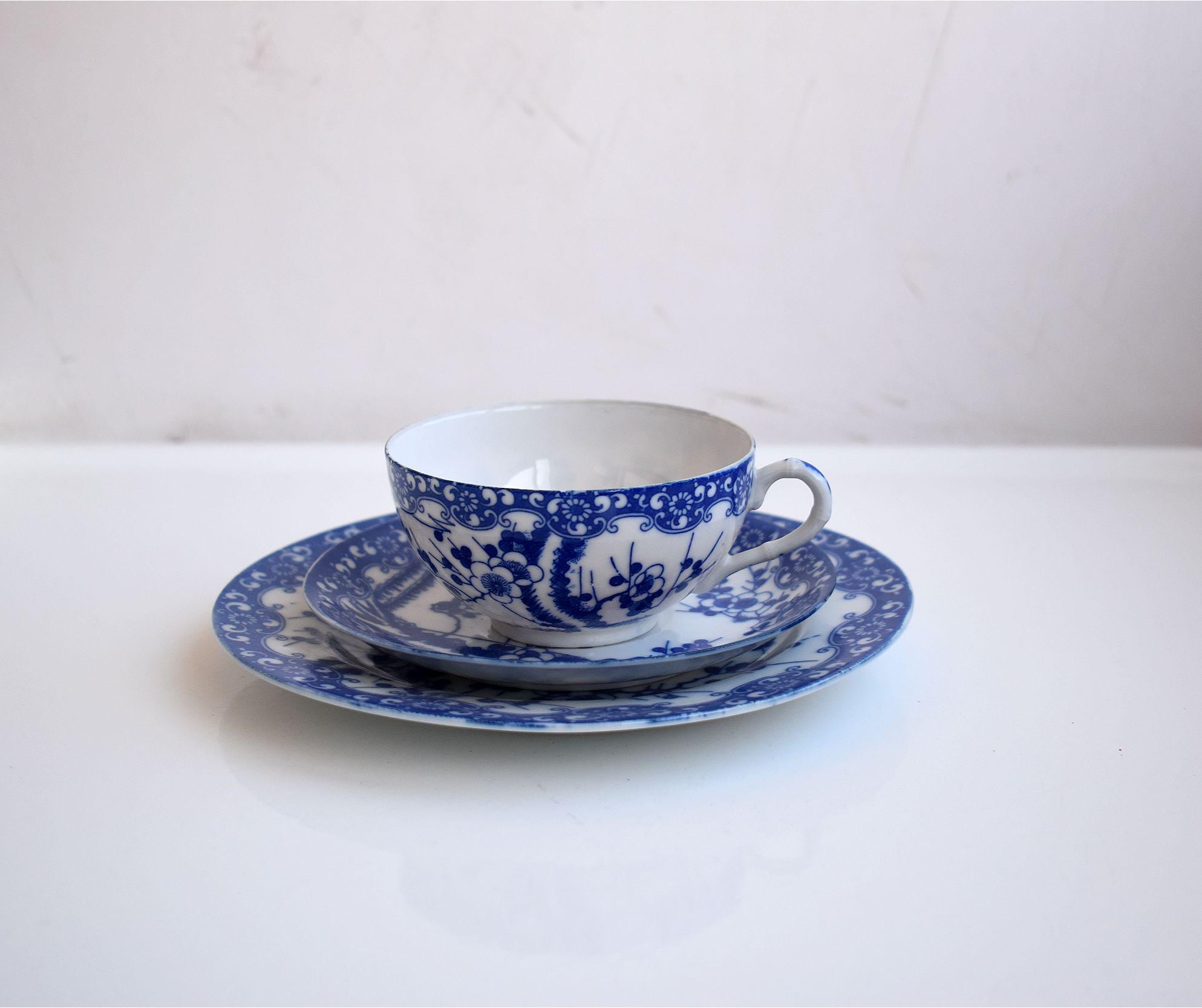 Set Tazza Da Tè E Piattino In Bone China Blu, 200 Ml, Eleganza Per La Casa - 5
