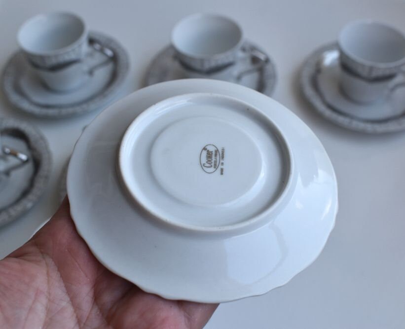 Set 2 tazze con piattino ART DECO & FLOWERS | Boutique