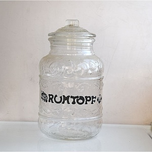 5 L Vintage 12&quot; Tall Clear Glass Pickle Jar Rumtopf Storage Lid Container Canister Candy Spice Cookie Box Cup European MCM Pottery