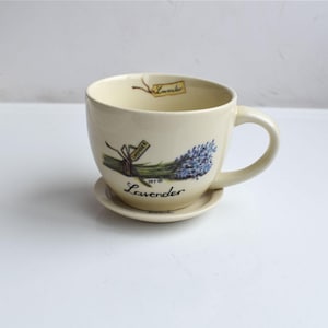 Posavasos de porcelana color lavanda Vintage Jet de Ter Steege, cerámica holandesa coleccionable de mediados de siglo, menaje de cocina europeo
