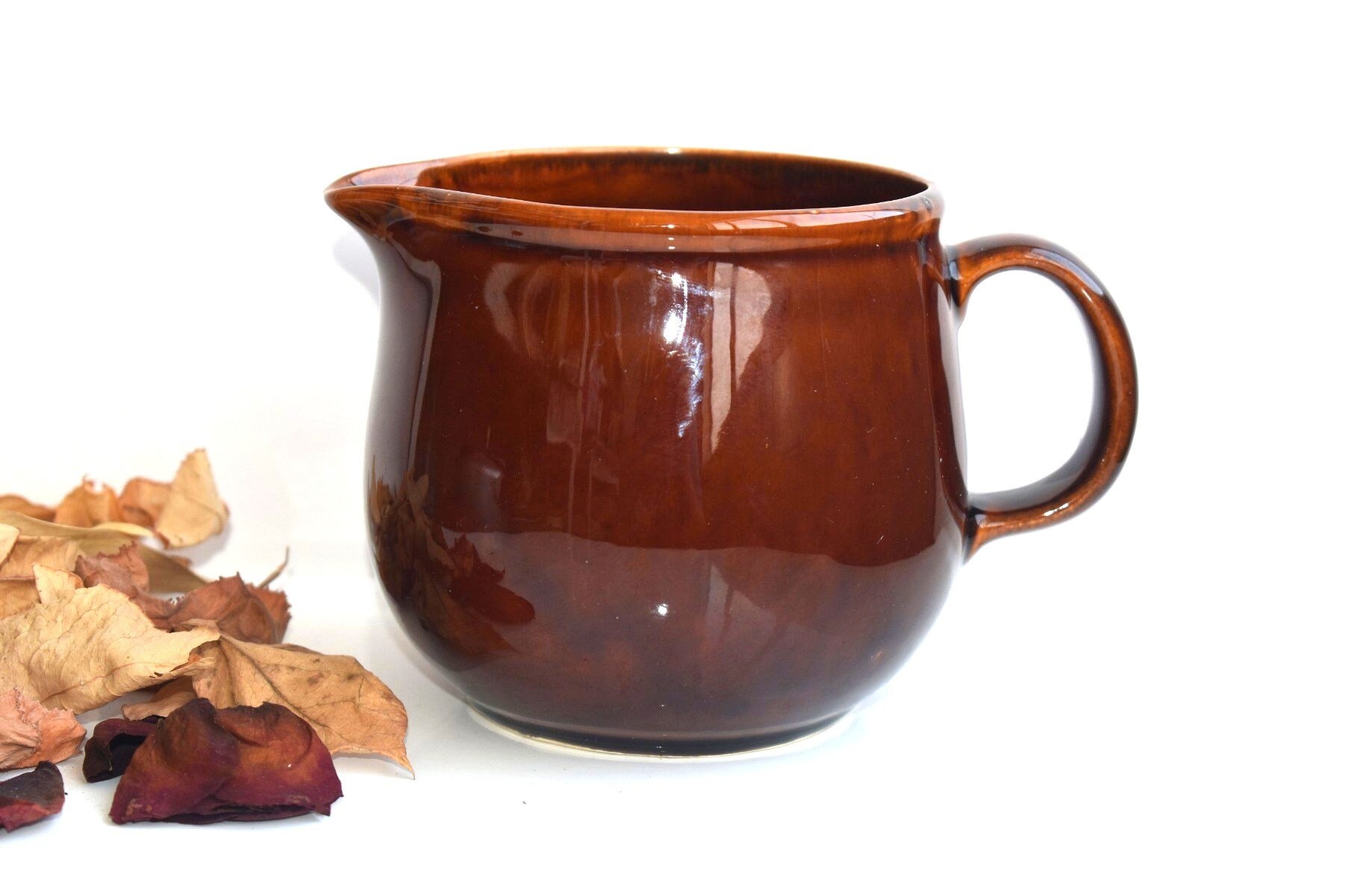 ヴィンテージ ブラウン セラミック ジャグ 西ドイツ ピッチャー 粘土