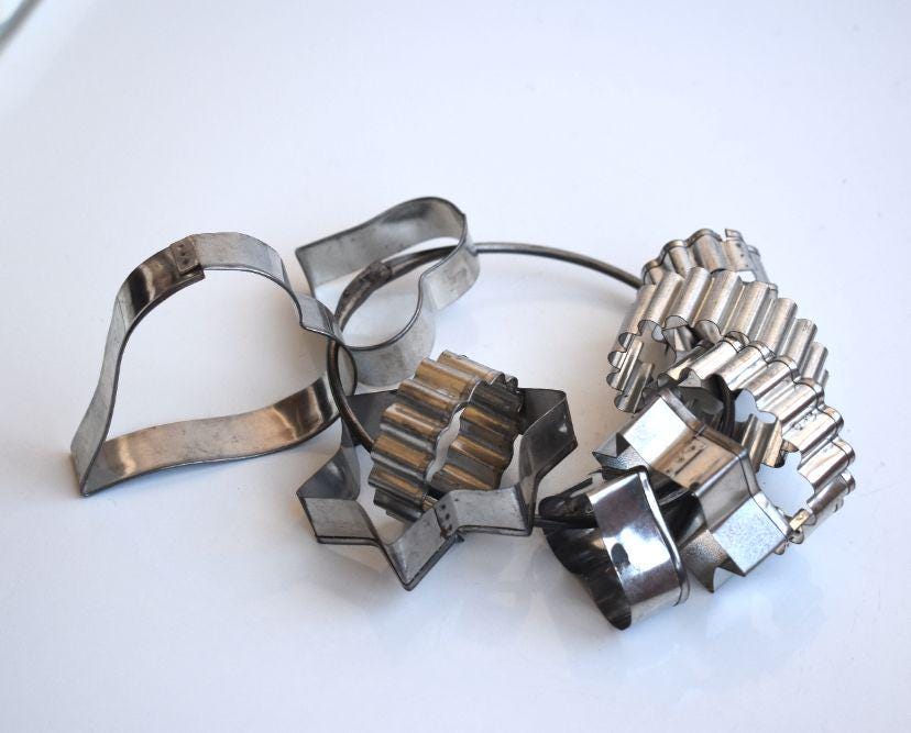 Stampino Per Biscotti Trifoglio Portafortuna In Acciaio Inox, 4,5 Cm, Triplo, Altezza 15 Mm