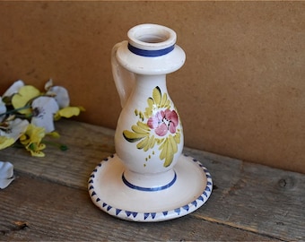 Italian Candelabra Italy Porcelain Ceramic Vintage Mid Century 1950 Candle Light Holder White Painted Lighting Home Decor Candlestick Sconce