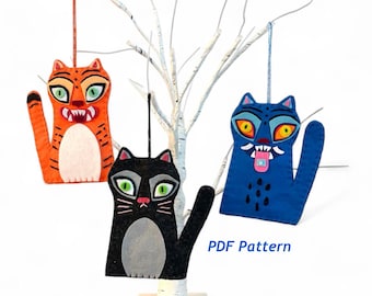 Felt Tiger Ornament Toy Pattern (PDF Pattern) DIY Gift