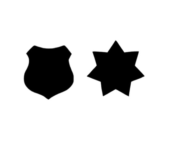 Stencil In-Law Outlaws PIstols Sheriff Badge Stencil for Sign Pillow DIY Western