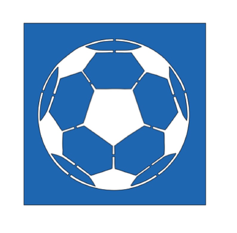SOCCER BALL STENCIL ..craftspaintingart Project Etsy