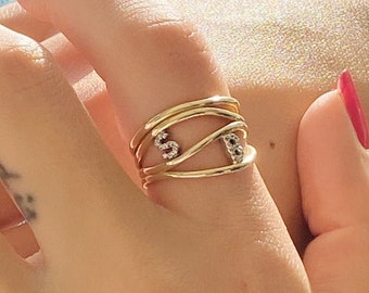 925K Sterling Silver Letter Ring, Custom Initial Ring, Personalized Initial Ring, Anniversary Ring, Initial Ring, Custom Personalized Ring