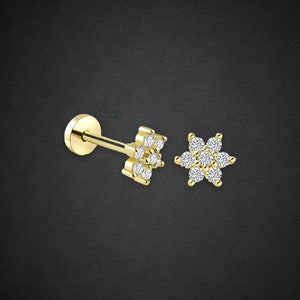 14K Gold Stud Piercing, Tragus Piercing, Gold Stud Earring, Gold Stud Piercing, Cartilage Piercing, Helix Piercing, Gift For Her