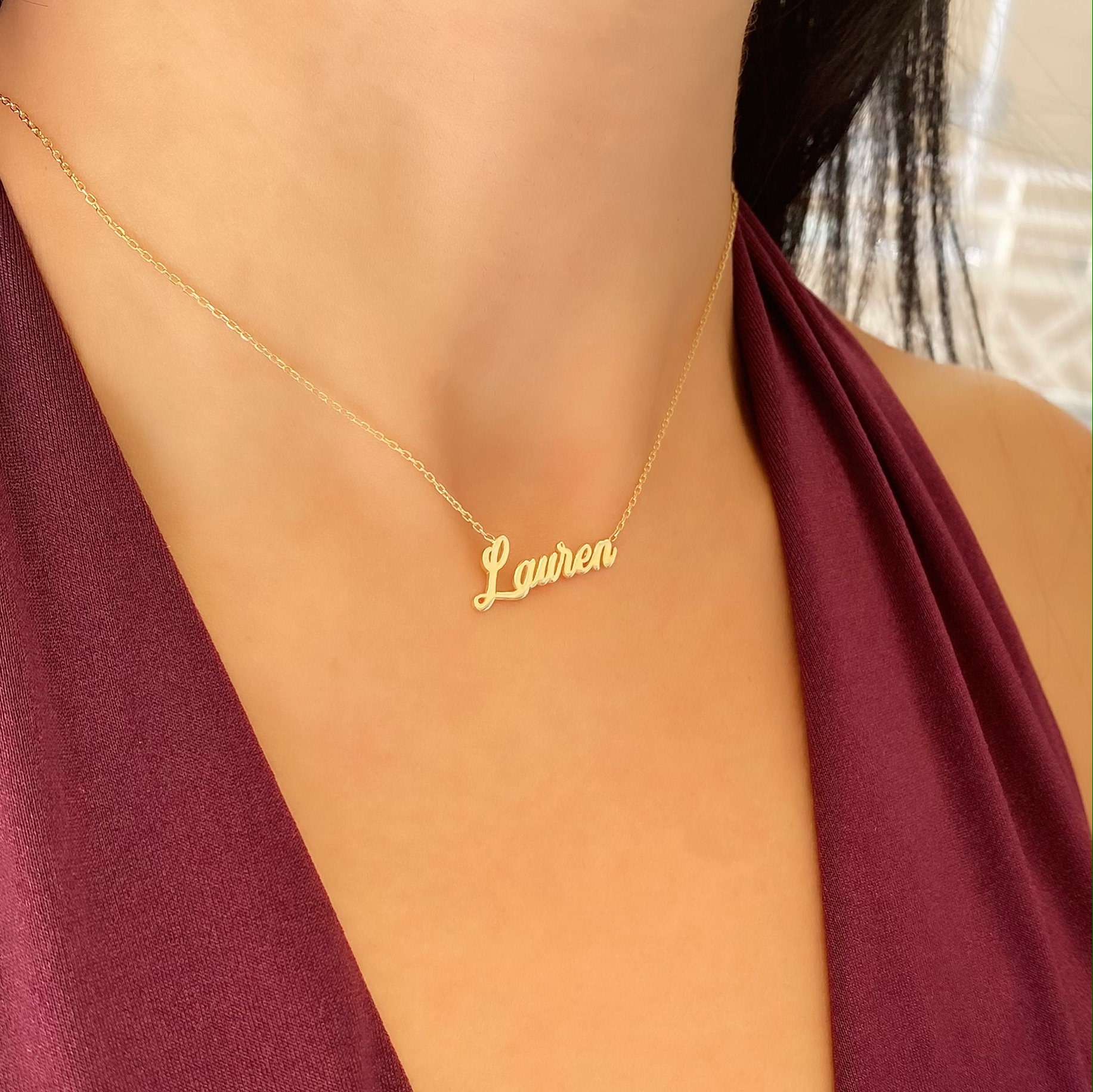 Custom Name Necklace Bridesmaid Gifts Gifts For Her | Etsy