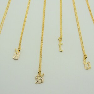 925K Sterling Silver Gothic Initial Necklace, Letter Necklace, Personalized Necklace, Old English Initial, Old English, Gothic Pendant