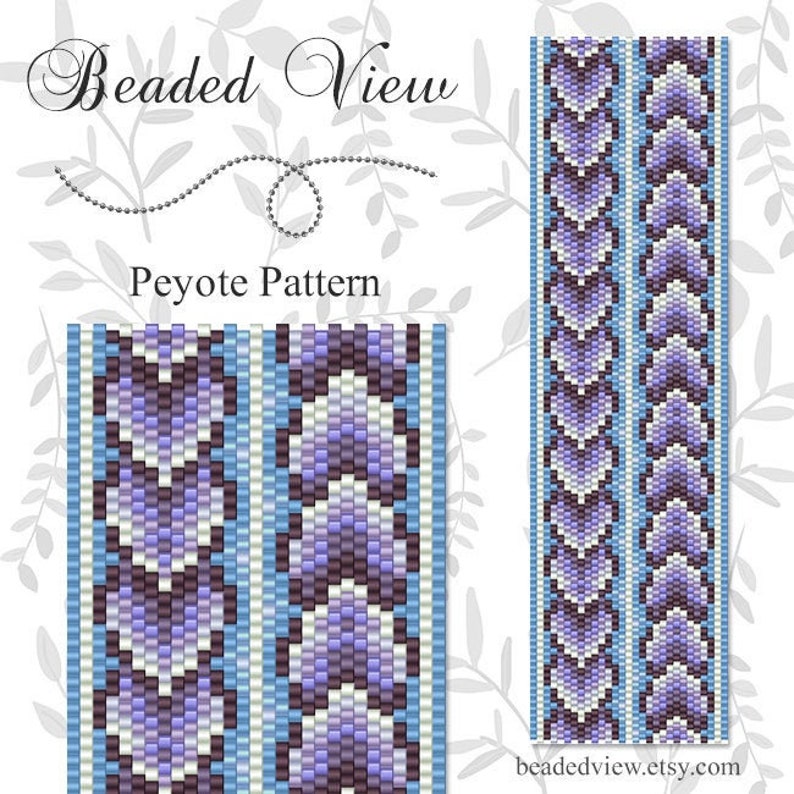 peyote-bead-pattern-peyote-stitch-bead-pattern-peyote-etsy