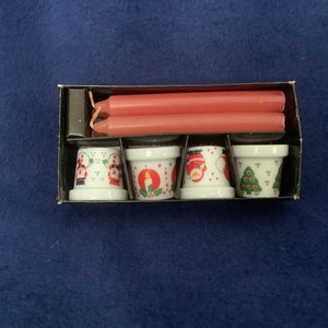 Miniature Christmas Candleholder Set