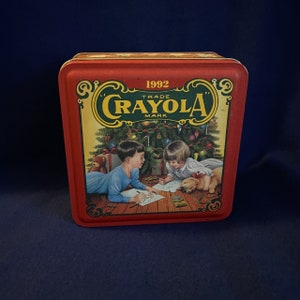 1992 Crayola Colorful Holiday Wishes tin