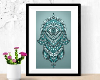 Mandala Hamsa Fine Art Poster Print