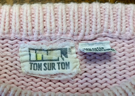TST Cotton Pink Striped Sweater - image 4