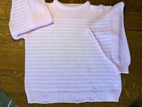 TST Cotton Pink Striped Sweater - image 2
