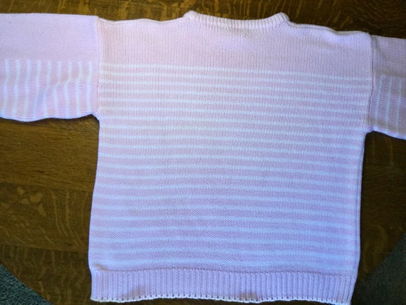 TST Cotton Pink Striped Sweater - image 1