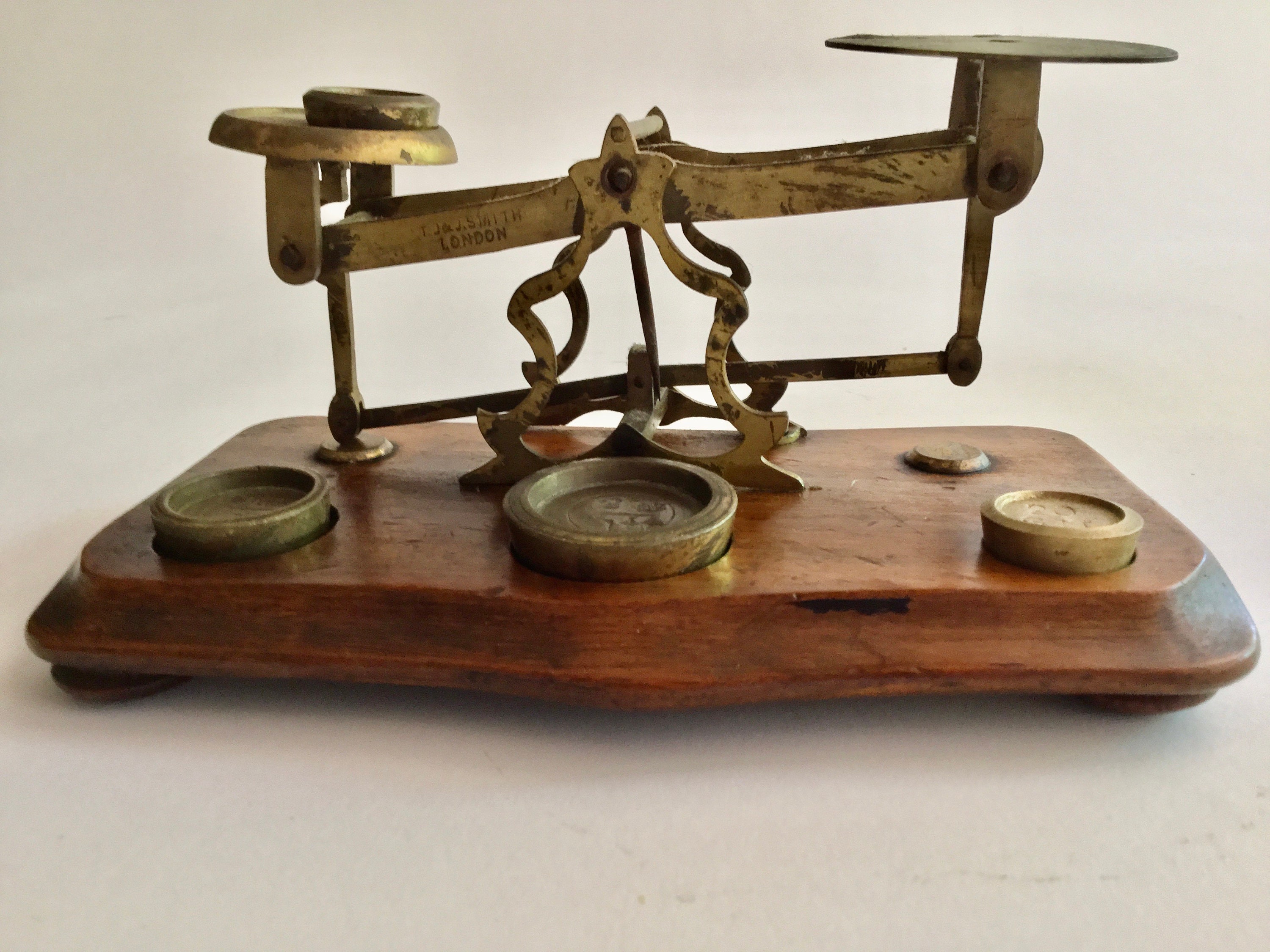 Handsome Antique English Brass Postal Scale By Townsend & Co. - 1888, 325713