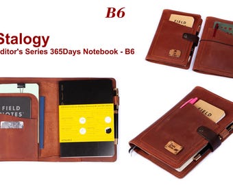 B6 Stalogy Travelers Notebook Cover Personalized B6 Leather Stalogy Journal  Monogrammed Gift Travel Gift for  women