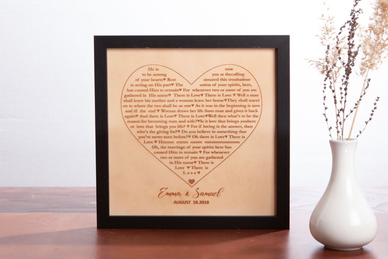 3rd anniversary gift First favorit dance song Personalized Leather engraving gift for wife Any Song lyrics, Third year wedding husband gift image 10