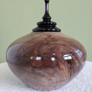 Butternut, Dyed Ash Finial/ Pet Urn/ Hollow Form