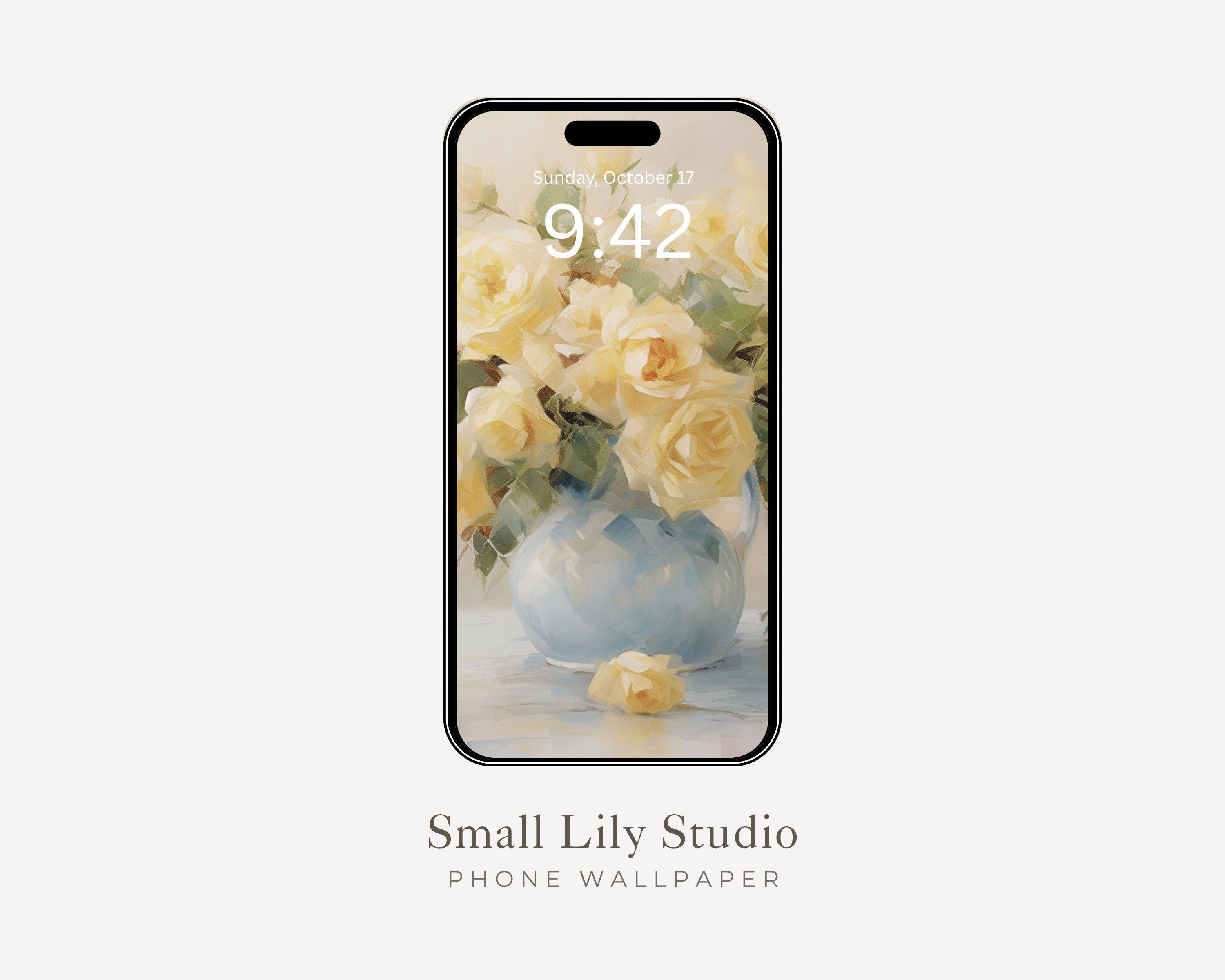 黄色いバラのスマホ壁紙、夢のような花柄のiPhone壁紙、Samsung Galaxy