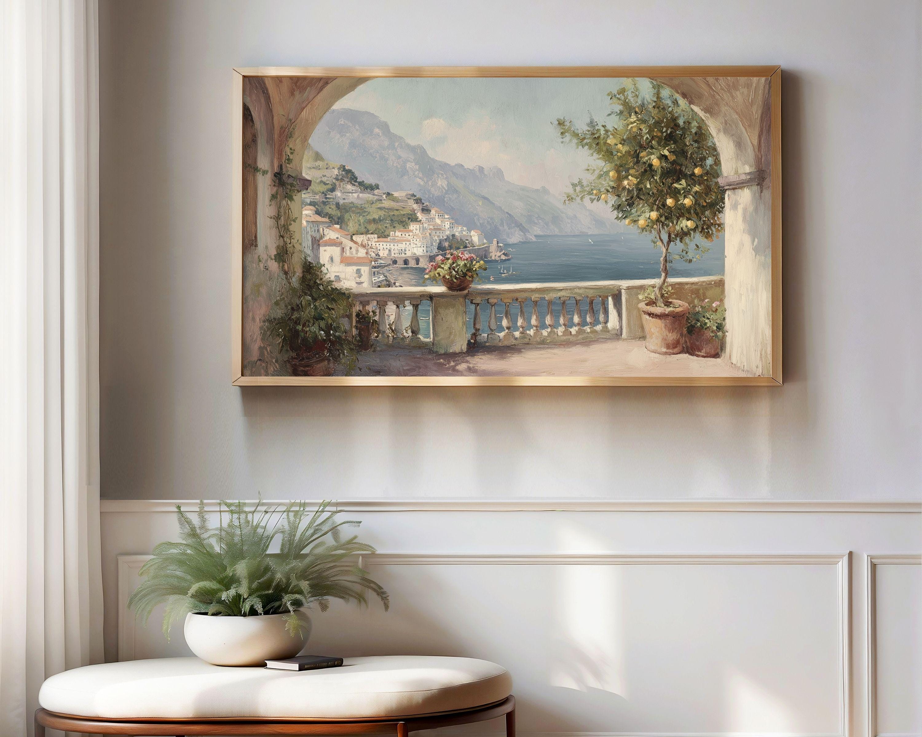 FRAME TV Art Amalfi Coast Italy, Summer Samsung Frame Tv Art