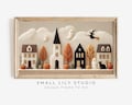 FRAME TV Art Felt Halloween Village, Cute Samsung Frame TV Halloween art, Craft lover whimsical Halloween decor for kids | TV868 product logo