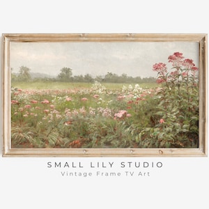 Samsung FRAME TV art Wildblumen Frühling, Cottagecore bild bild, bunte wildblumen, tv art download | TV44