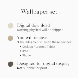 Conjunto de fondos de pantalla para escritorio Jardín Nocturno, Fondo de pantalla para teléfono Flores Oscuras, Fondo de pantalla floral para iPhone, Fondo celestial para iPad Luna y estrellas / WS013 imagen 5