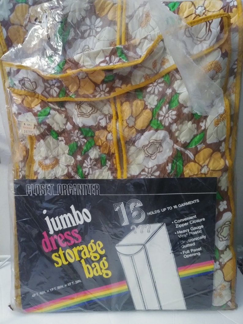Vintage Closet Organizer Jumbo Dress Storage Bag Travel Image 0