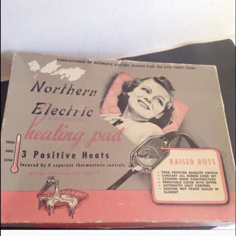 Vintage Northern ELECTRIC Pink CHENILLE Heating Pad with image 0
