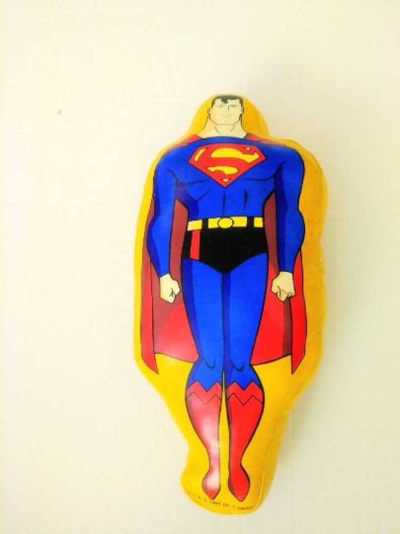 Vintage DC COMICS SUPERMAN Pillow Toy 1977 Clark Kent. Justice image 0