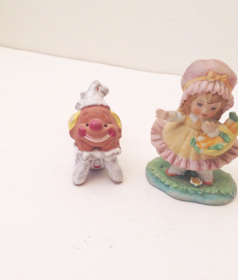 Vintage Napcoware Frosted Clown Figurine Glazed Clowns image 0