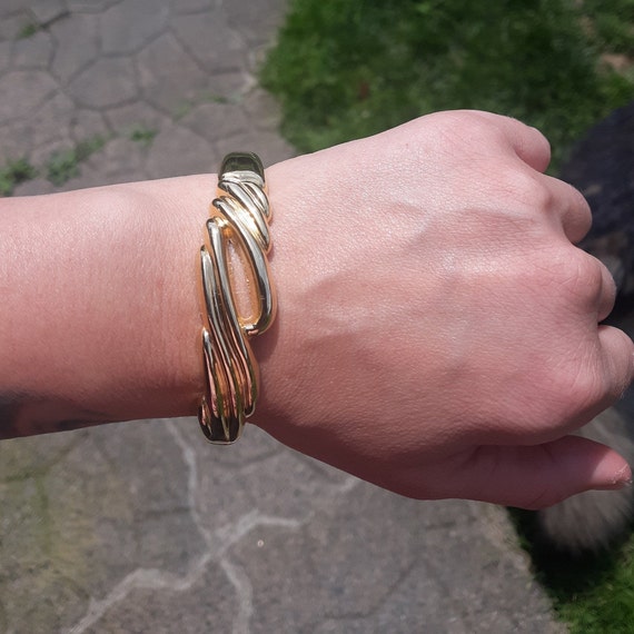 Gold cuff Bracelet - image 1