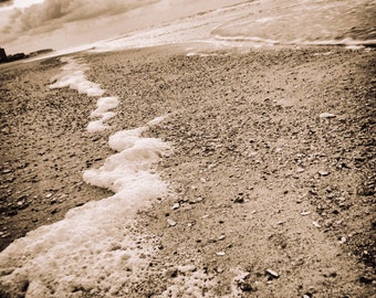Abstract Landscape Geometric Sepia Beach Remarkable Patterns Sand Helix Black & White Photo Print East Coast North Carolina Outer Banks